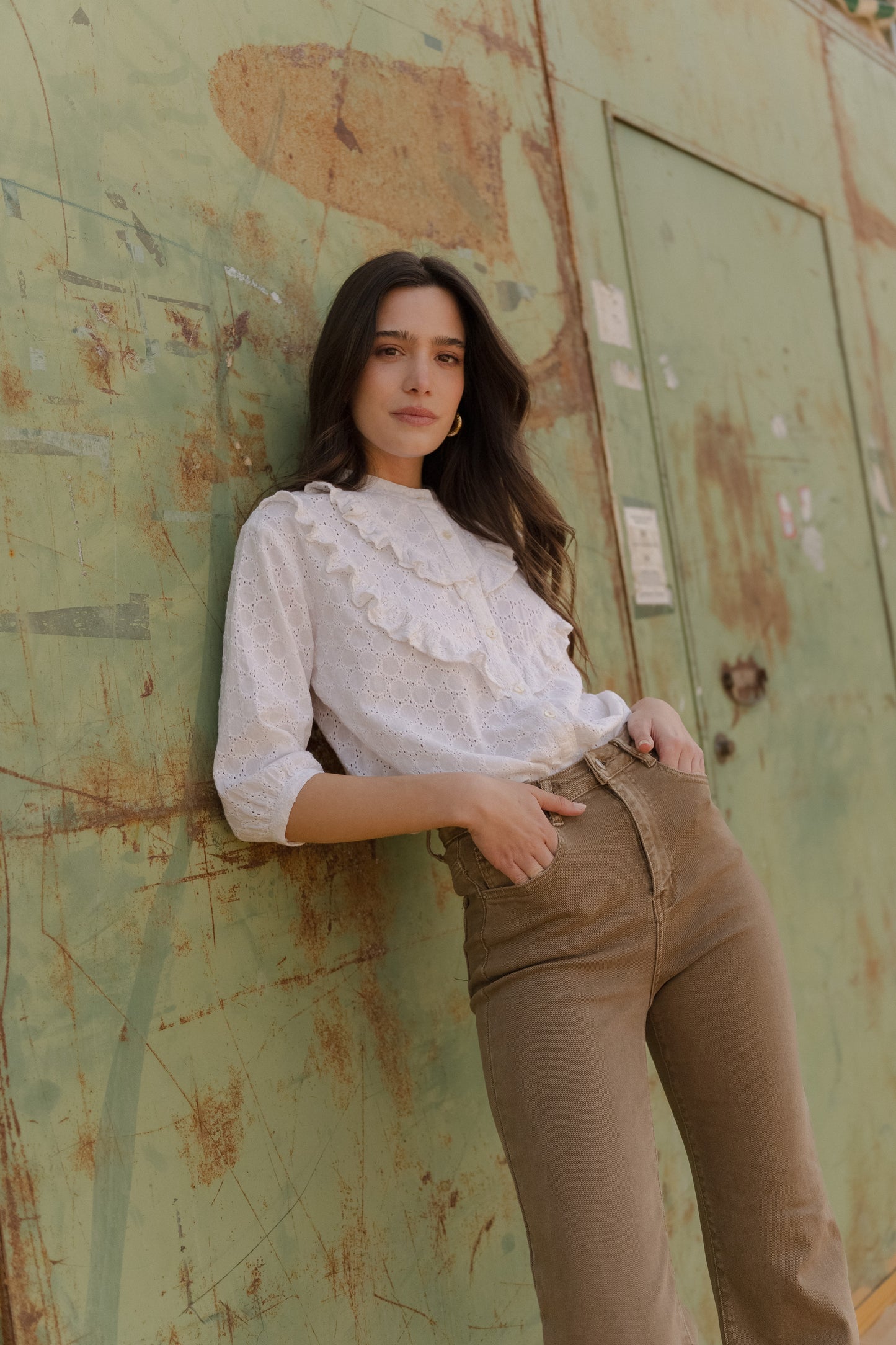 Pantalon Flare Camel