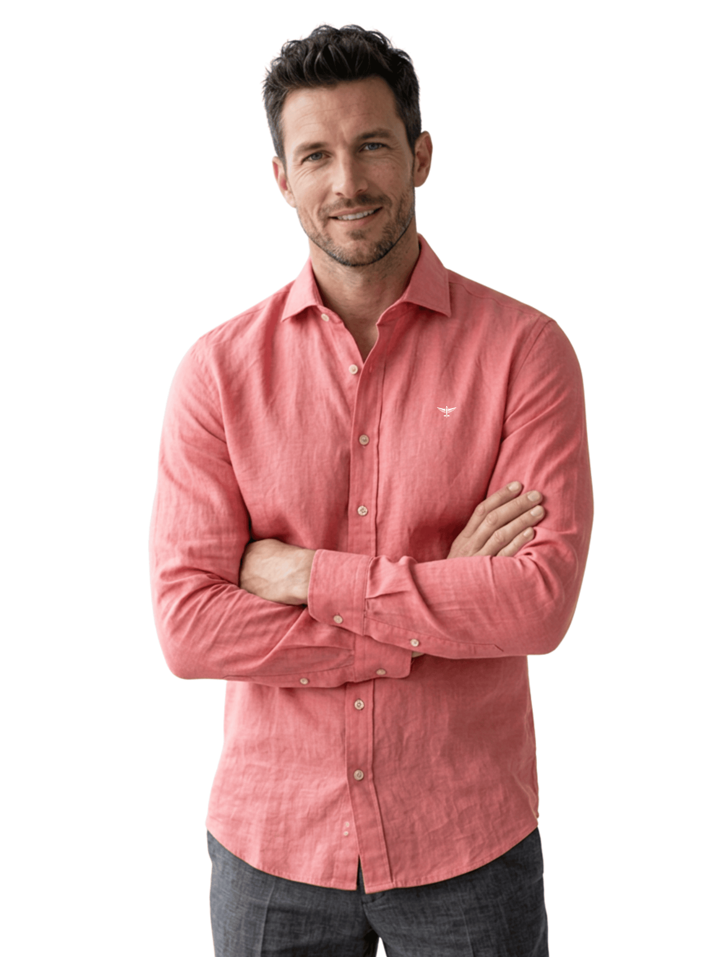 CAMISA LINO CELESTE