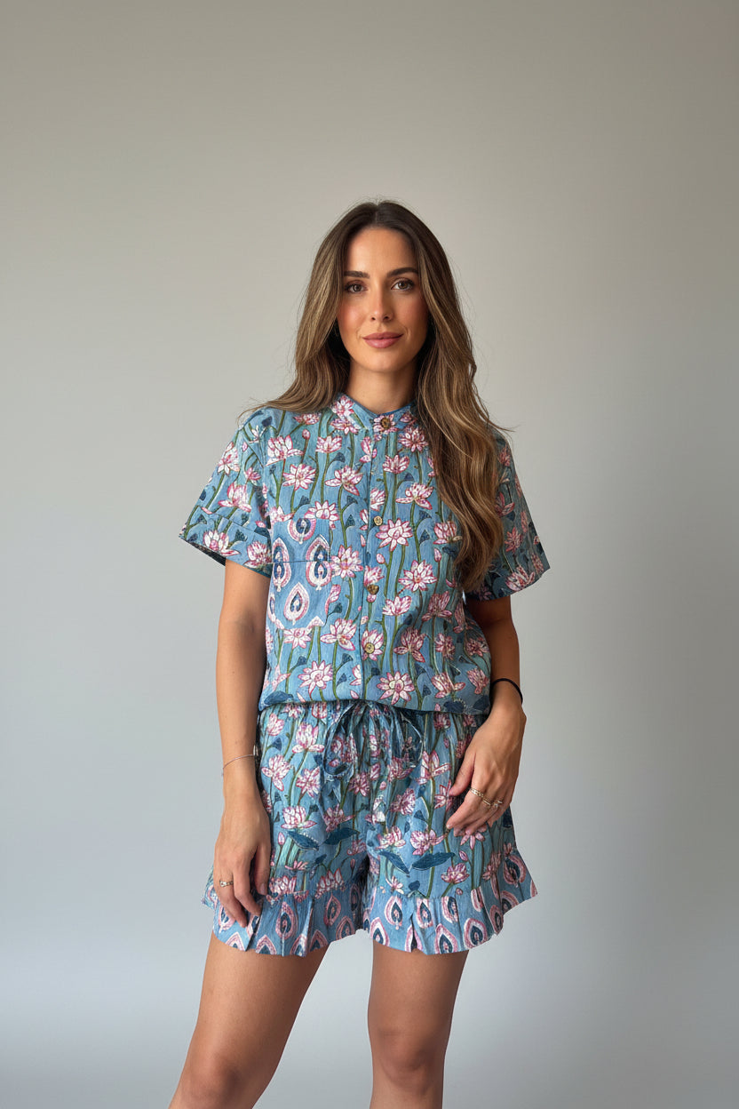 Pijama corto Ariadna gris