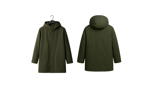 Abrigo Impermeable Verde Oliva
