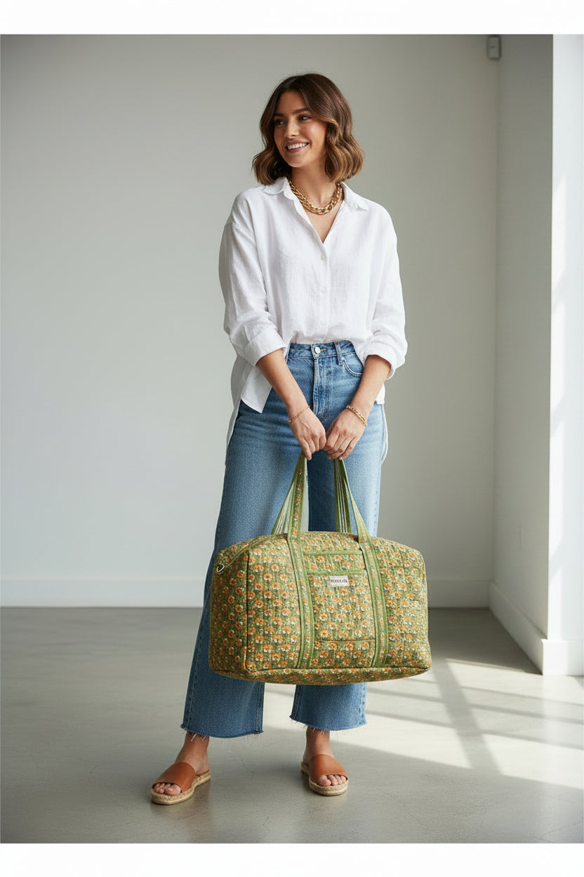 Bolsa de viaje Siena VERDE Y BURDEOS