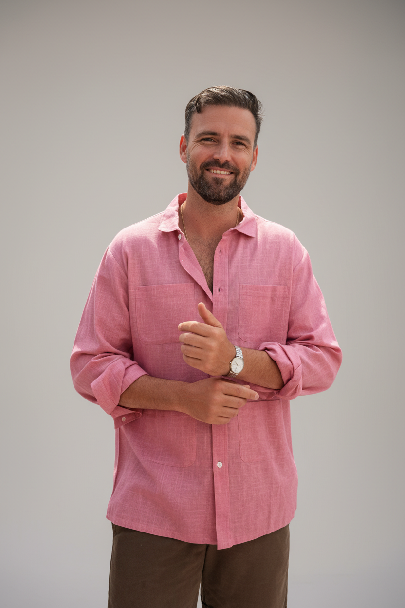 CAMISA ALGODON FRESA