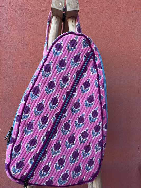 Funda de pala de padel rosa