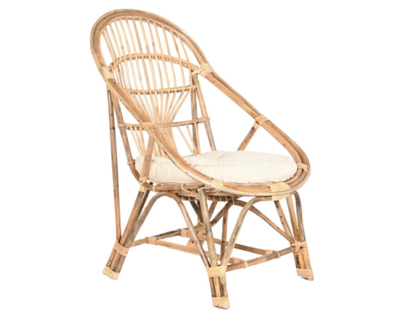 SILLA BAMBU RATAN 63X55X90