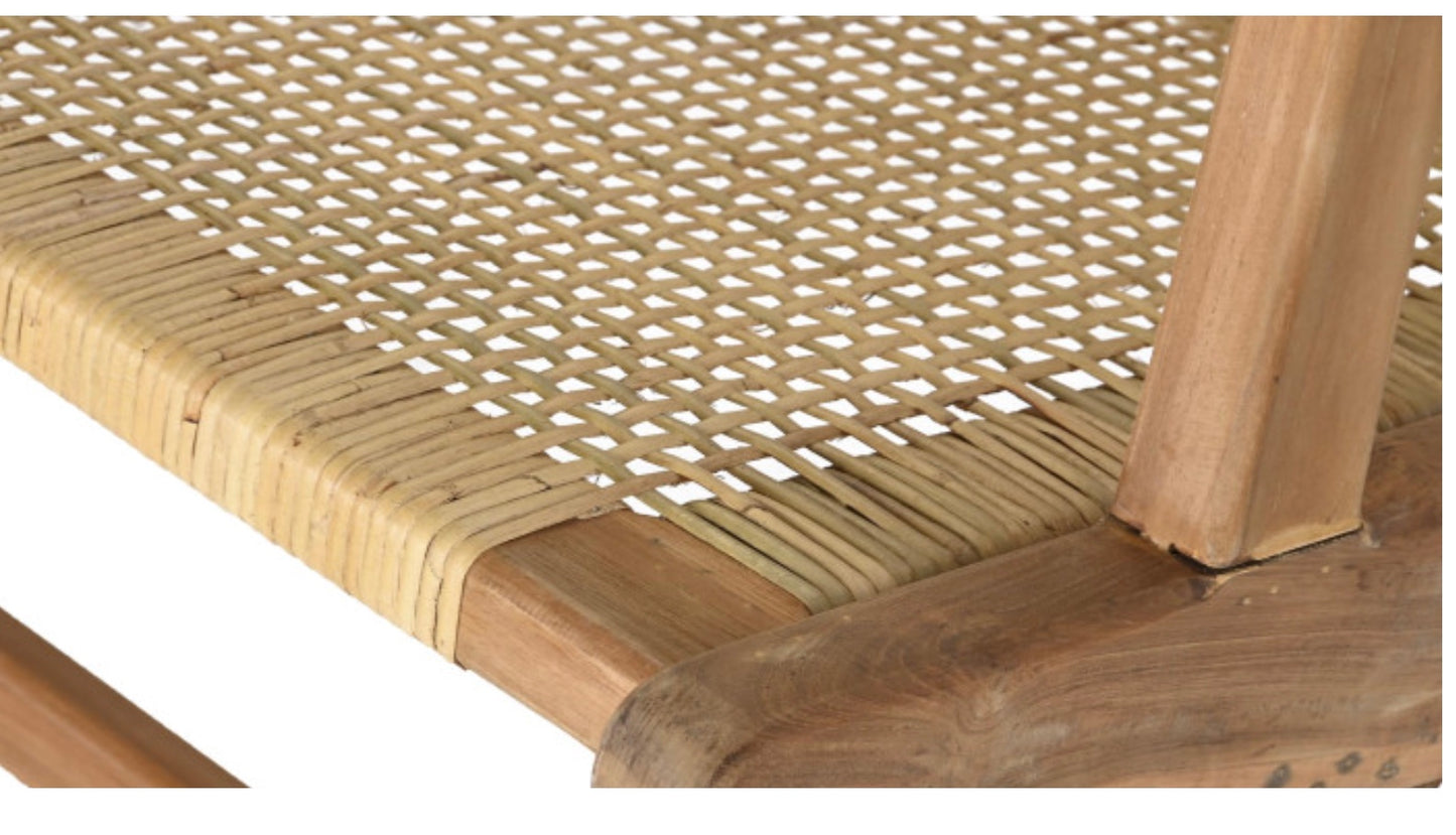 BANCO TECA RATAN 120X76X68 13,00 MARRON