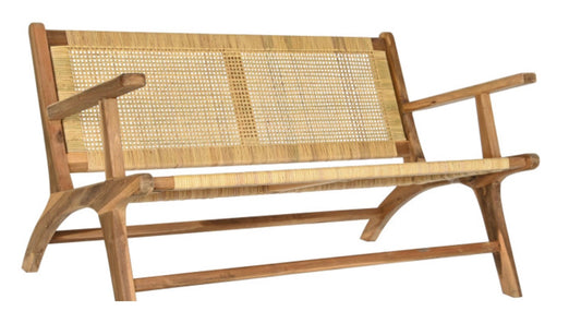 BANCO TECA RATAN 120X76X68 13,00 MARRON