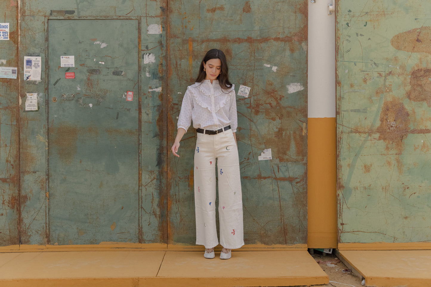Pantalon Flare BLANCO