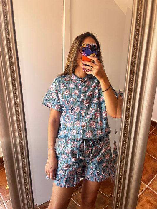 Pijama corto Ariadna gris