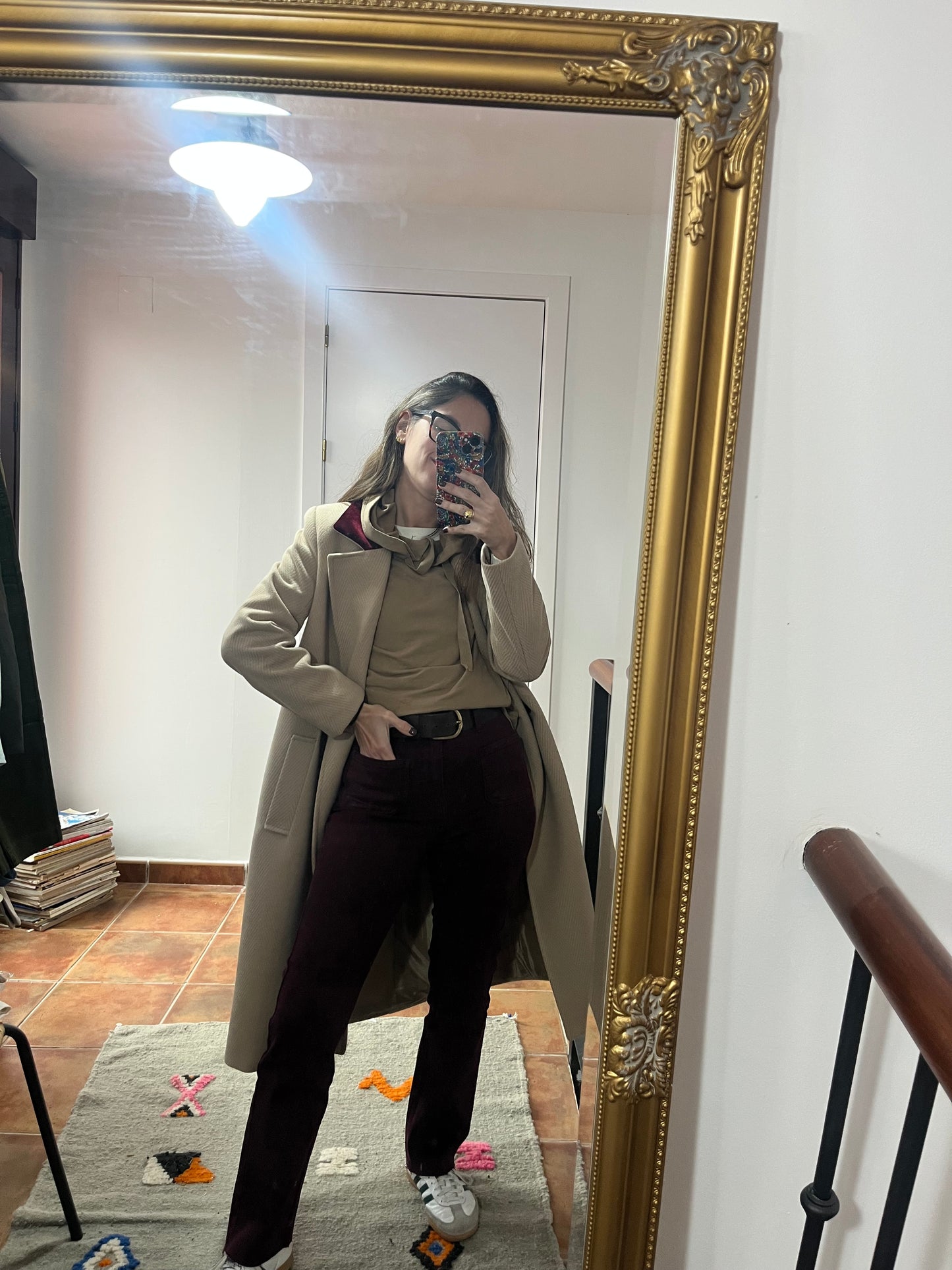 Pantalon Flare Burgundi