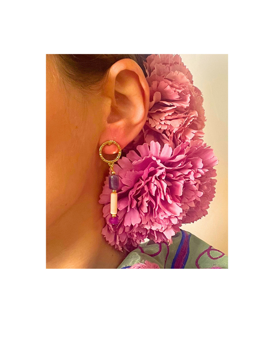 Mauve Star Earring 