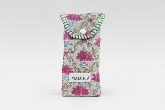 Funda de gafas Sinaí verde y buganvilla