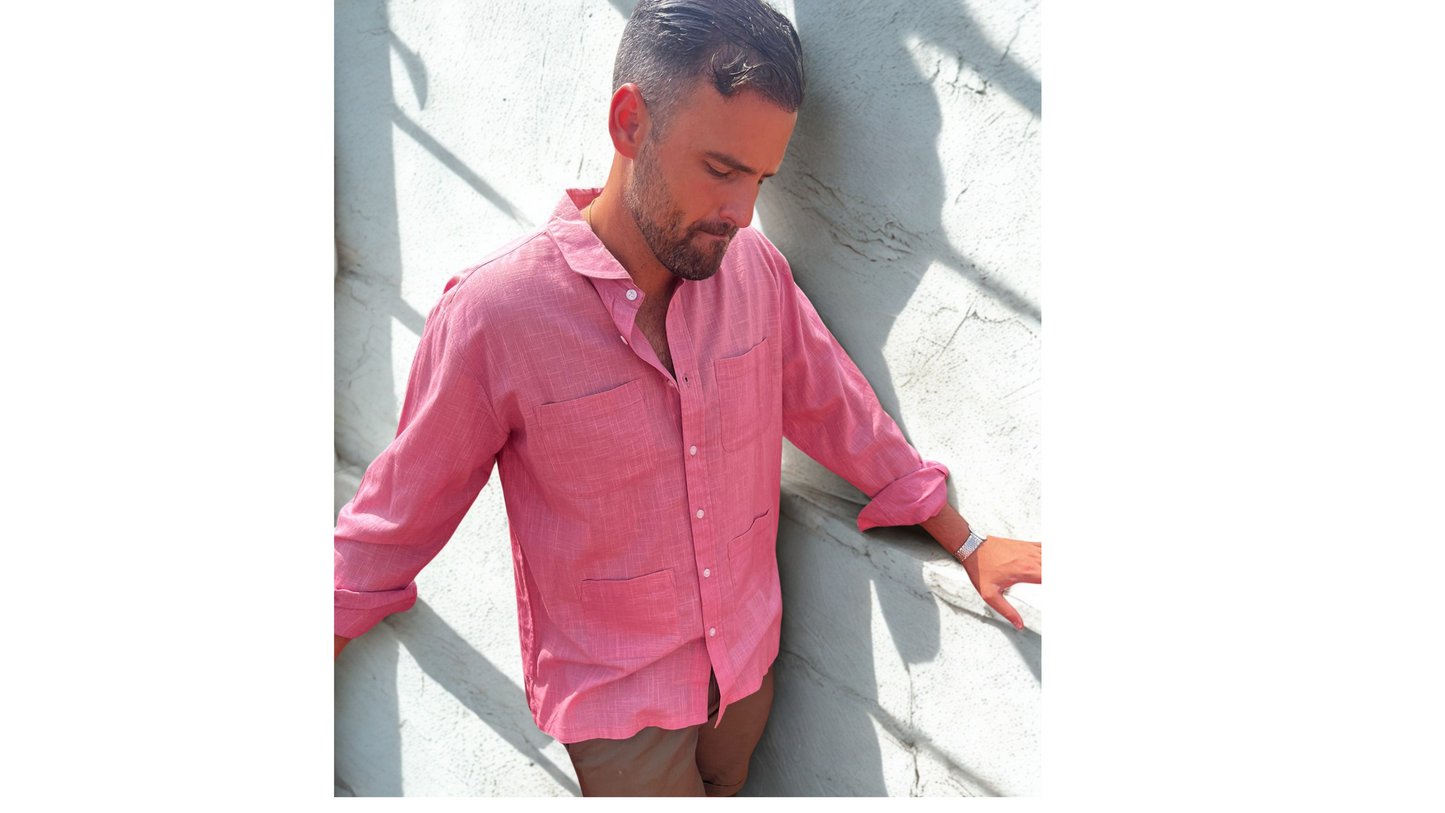 CAMISA ALGODON CELESTE