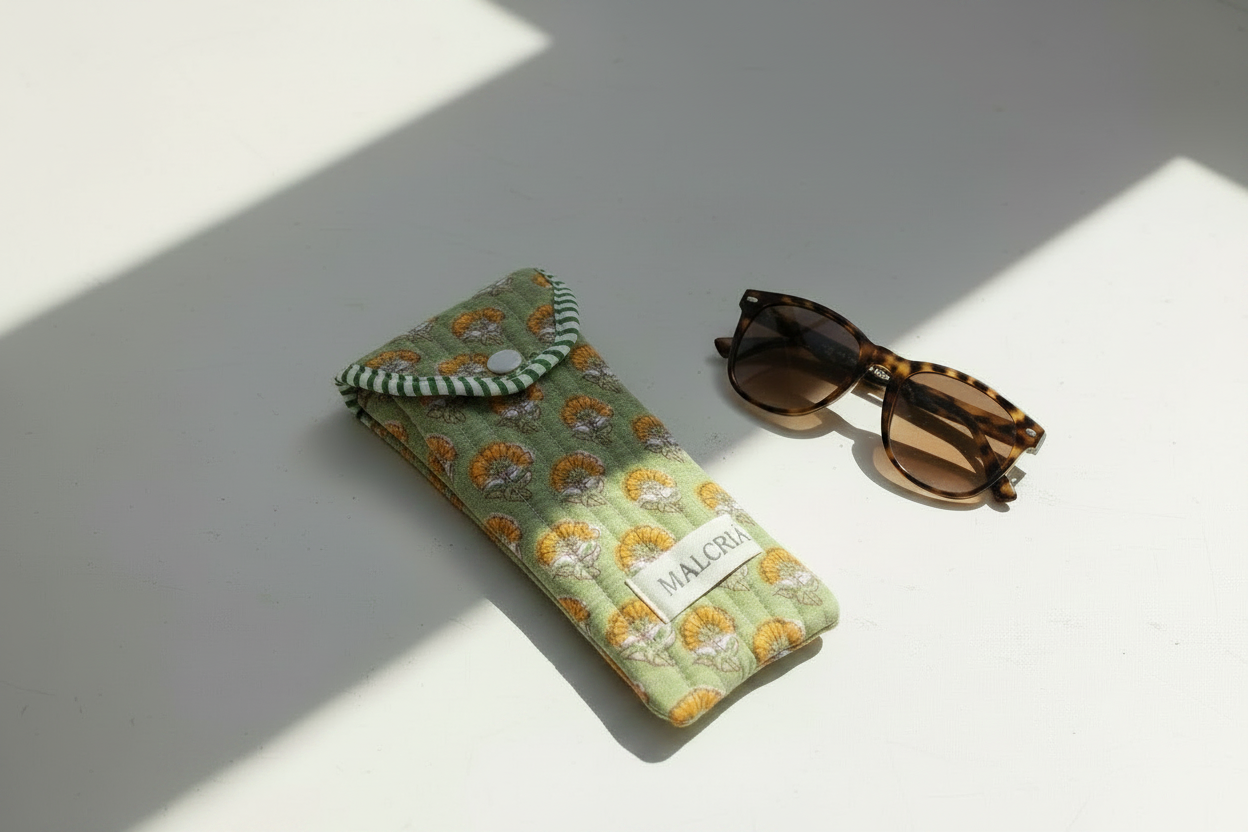 Funda de gafas Sinaí verde y amarillo
