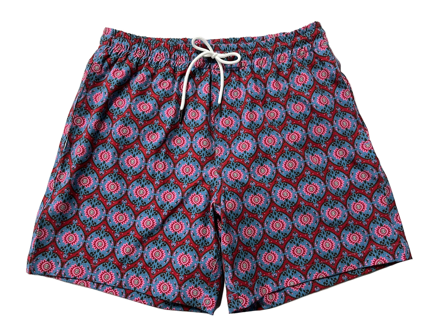 BAÑADOR Geométrico Rojo y Azul