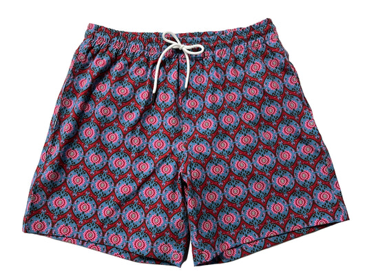 BAÑADOR Geométrico Rojo y Azul