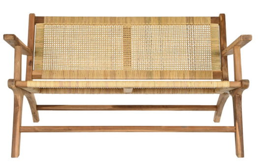 BANCO TECA RATAN 120X76X68 13,00 MARRON