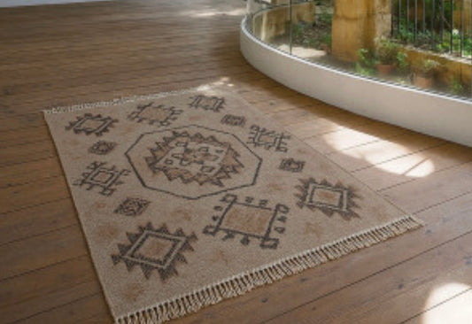 ALFOMBRA YUTE ALGODON 200X140 1400 GSM KILIM